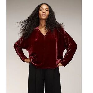 Eileen Fisher Velvet Dolman Top Large
